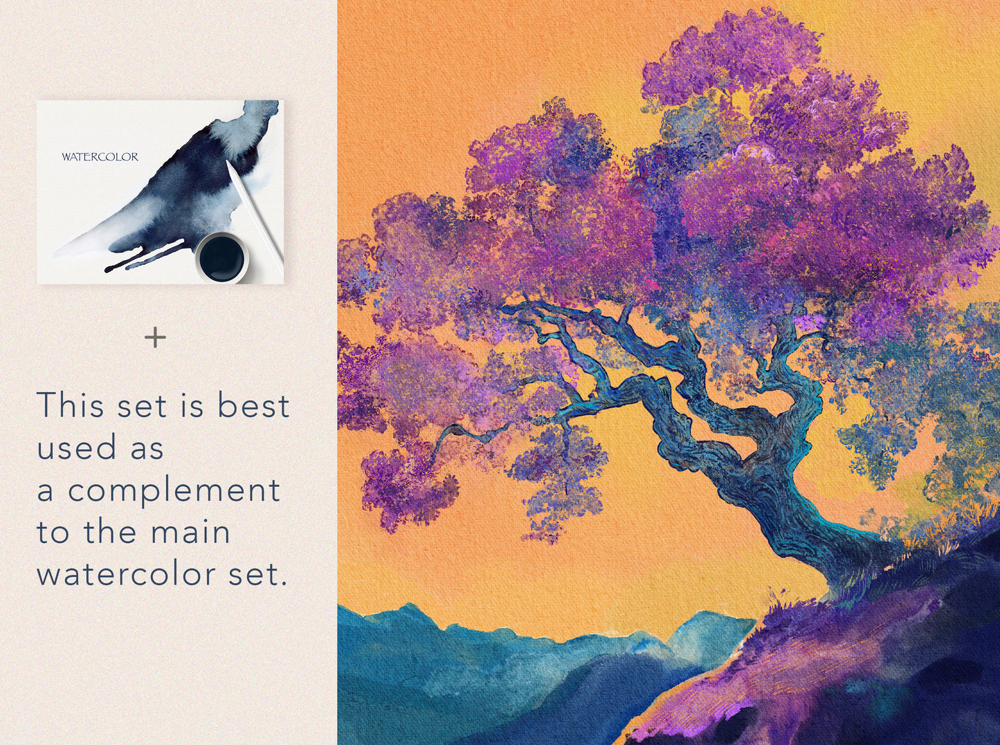 watercolor tree - sakura